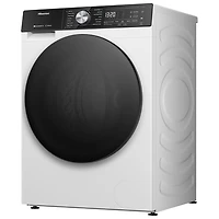 Laveuse à vapeur à chargement frontal de 3,1 pi³ de Hisense (WF5S2845BW) - Blanc