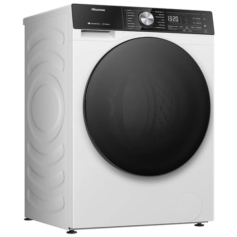 Laveuse à vapeur à chargement frontal de 3,1 pi³ de Hisense (WF5S2845BW) - Blanc
