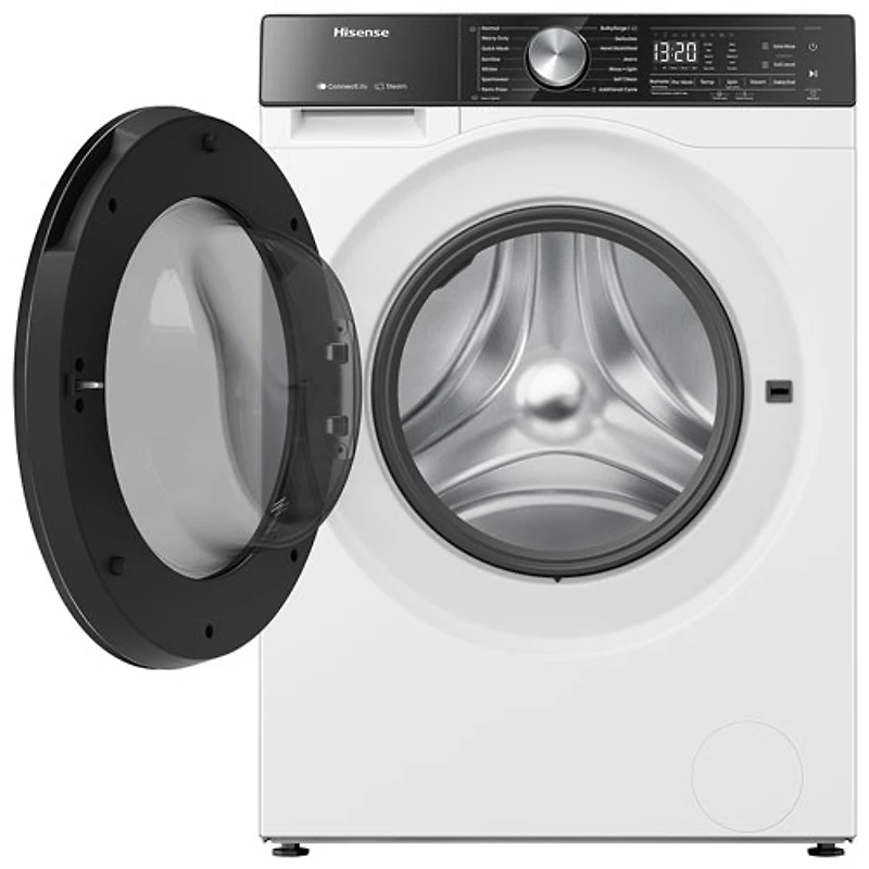 Laveuse à vapeur à chargement frontal de 3,1 pi³ de Hisense (WF5S2845BW) - Blanc
