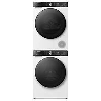 Laveuse à vapeur à chargement frontal de 3,1 pi³ de Hisense (WF5S2845BW) - Blanc