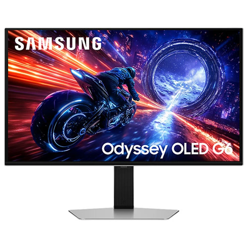 Samsung Odyssey G6 27" WQHD 500Hz 0.03ms GTG OLED FreeSync Gaming Monitor (LS27FG600SNXZA) - Silver