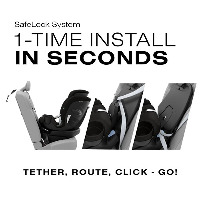 Cybex Callisto G 360 3-in-1 Convertible High-Back Booster Car Seat - Moon Black