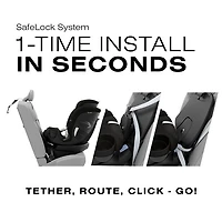 Cybex Callisto G 360 3-in-1 Convertible High-Back Booster Car Seat - Moon Black