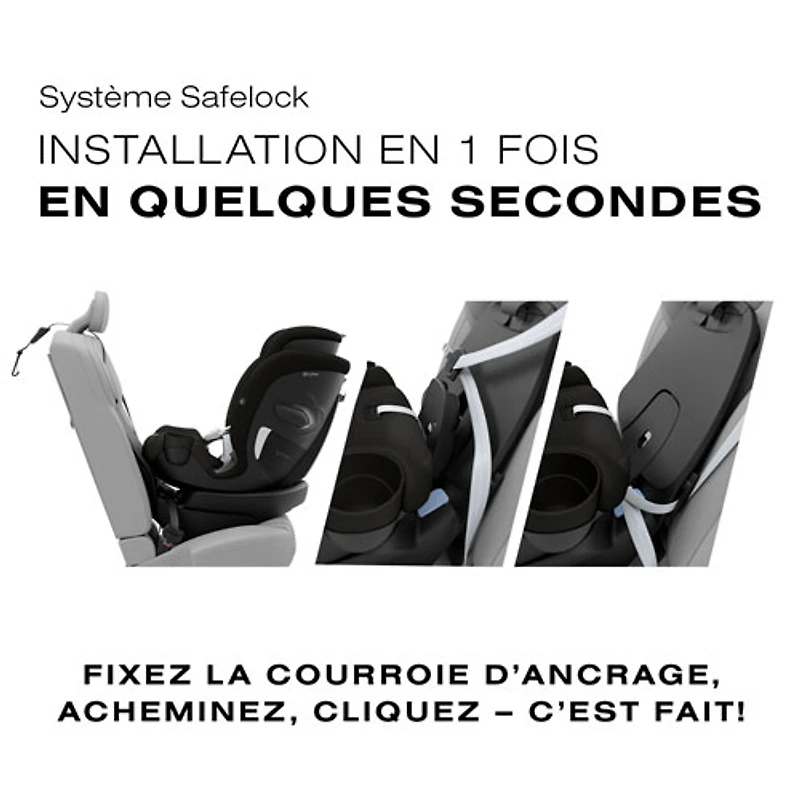 Cybex Callisto G 360 3-in-1 Convertible High-Back Booster Car Seat - Moon Black