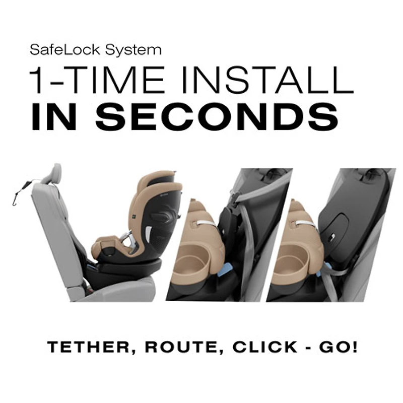 Siège rehausseur convertible à dossier haut 3-en-1 Callisto G 360 de Cybex - Beige amande