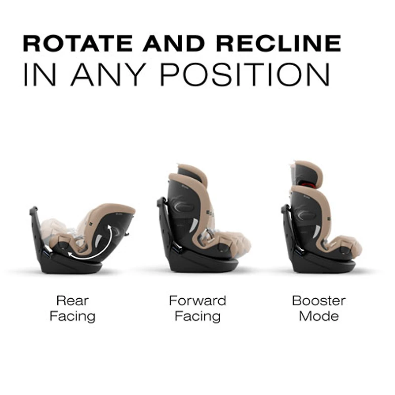 Siège rehausseur convertible à dossier haut 3-en-1 Callisto G 360 de Cybex - Beige amande
