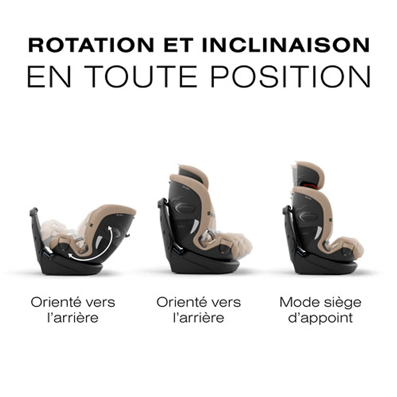 Siège rehausseur convertible à dossier haut 3-en-1 Callisto G 360 de Cybex - Beige amande
