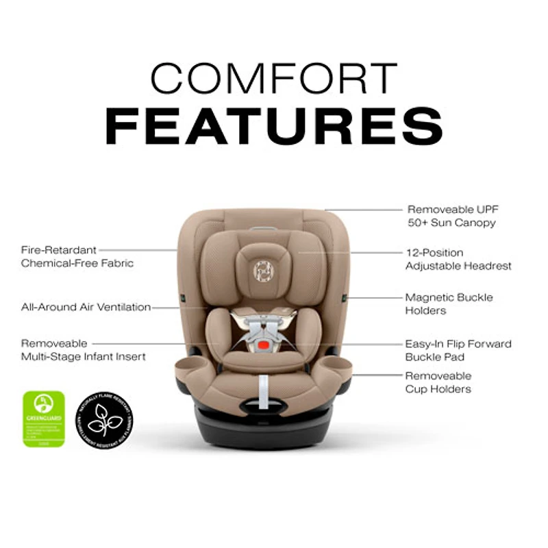 Siège rehausseur convertible à dossier haut 3-en-1 Callisto G 360 de Cybex - Beige amande