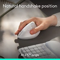 Ensemble souris et clavier ergonomique pleine grandeur à membrane Bluetooth Wave Keys de Logitech - Blanc - Anglais - Exclusivité Best Buy