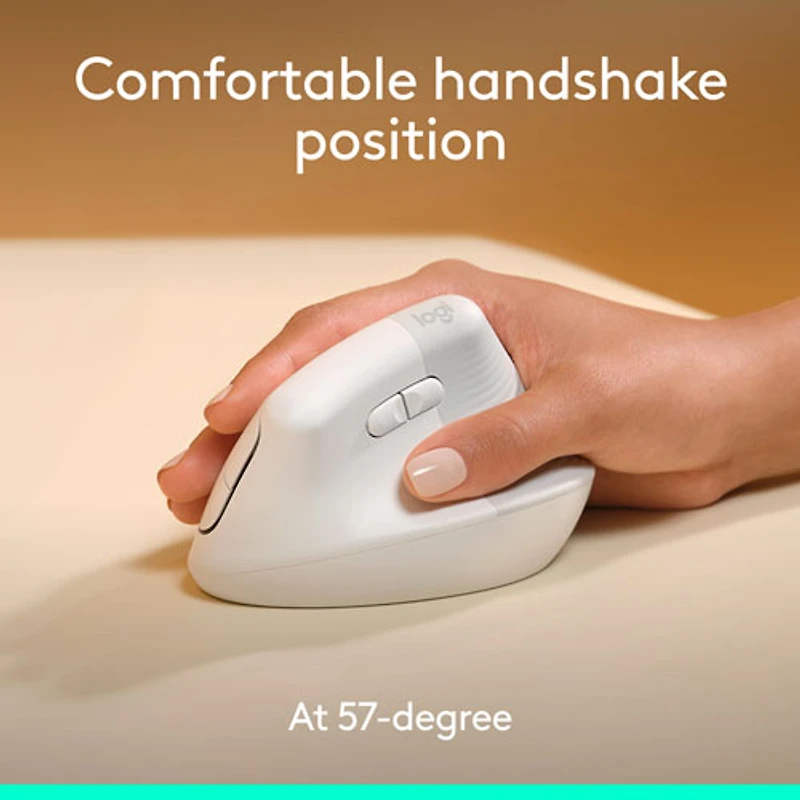 Logitech Wave Keys Bluetooth Membrane Full-Size Ergonomic Keyboard & Mouse Combo for Mac - White - EN -Only at Best Buy