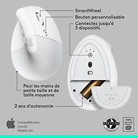 Logitech Wave Keys Bluetooth Membrane Full-Size Ergonomic Keyboard & Mouse Combo for Mac - White - EN -Only at Best Buy