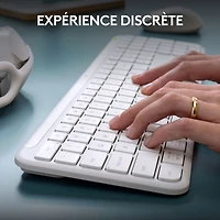 Ensemble clavier mince et souris optique Bluetooth MK955 Signature Slim de Logitech - Blanc - Anglais