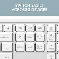 Ensemble clavier mince et souris optique Bluetooth MK955 Signature Slim de Logitech - Blanc - Anglais