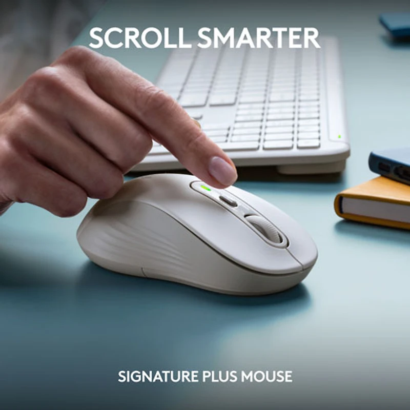 Ensemble clavier mince et souris optique Bluetooth MK955 Signature Slim de Logitech - Blanc - Anglais