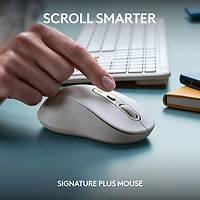 Ensemble clavier mince et souris optique Bluetooth MK955 Signature Slim de Logitech - Blanc - Anglais