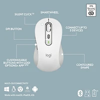 Ensemble clavier mince et souris optique Bluetooth MK955 Signature Slim de Logitech - Blanc - Anglais