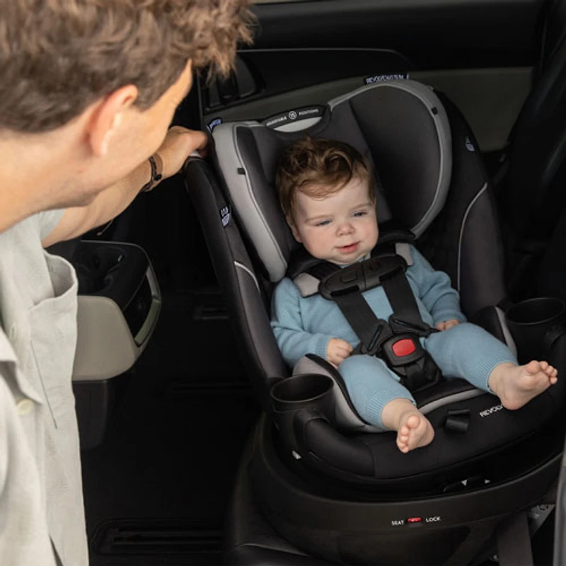 Evenflo Revolve360 Slim Rear-facing Infant Car Seat - Black/Grey