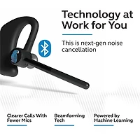 BlueParrott M500-XT Wireless Bluetooth Mono Headset with 93% Noise-Cancelling Microphone