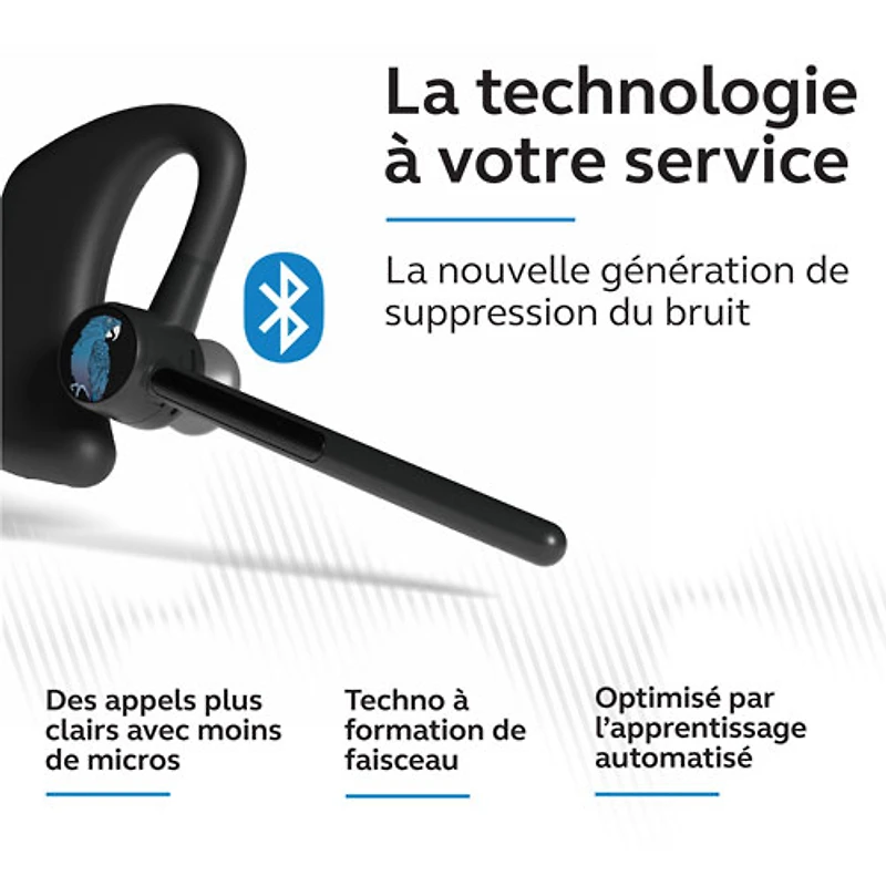 BlueParrott M500-XT Wireless Bluetooth Mono Headset with 93% Noise-Cancelling Microphone