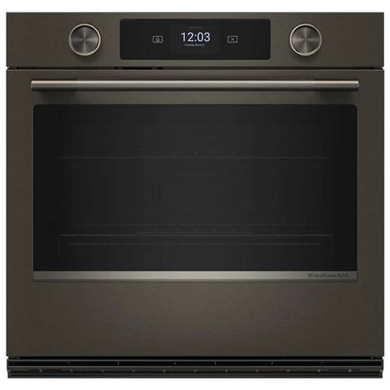 Four mural électrique à convection véritable 5 pi³ 30 po de KitchenAid (KOES730SBE) - Fonte noire