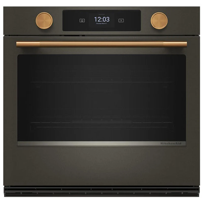 Four mural électrique à convection véritable 5 pi³ 30 po de KitchenAid (KOES730SBE) - Fonte noire