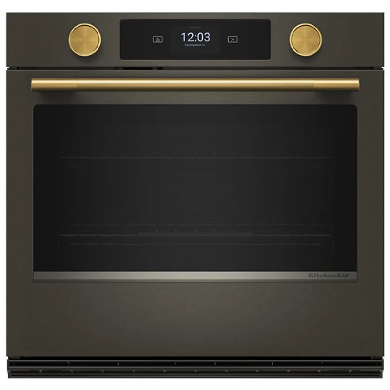 Four mural électrique à convection véritable 5 pi³ 30 po de KitchenAid (KOES730SBE) - Fonte noire