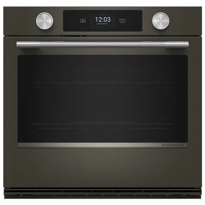 Four mural électrique à convection véritable 5 pi³ 30 po de KitchenAid (KOES730SBE) - Fonte noire