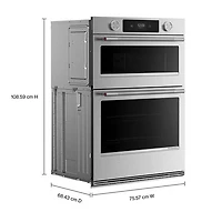 KitchenAid 30" 5 Cu. Ft. Combination True Convection Electric Wall Oven (KOEC730SPS) - PrintShield Stainless