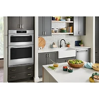 KitchenAid 30" 5 Cu. Ft. Combination True Convection Electric Wall Oven (KOEC730SPS) - PrintShield Stainless