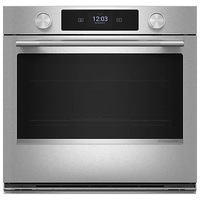 KitchenAid 26" 4.3 Cu. Ft. True Convection Electric Wall Oven (KOES727SPS) - PrintShield Stainless