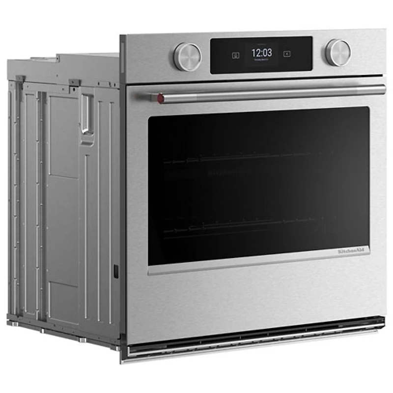 KitchenAid 26" 4.3 Cu. Ft. True Convection Electric Wall Oven (KOES727SPS) - PrintShield Stainless