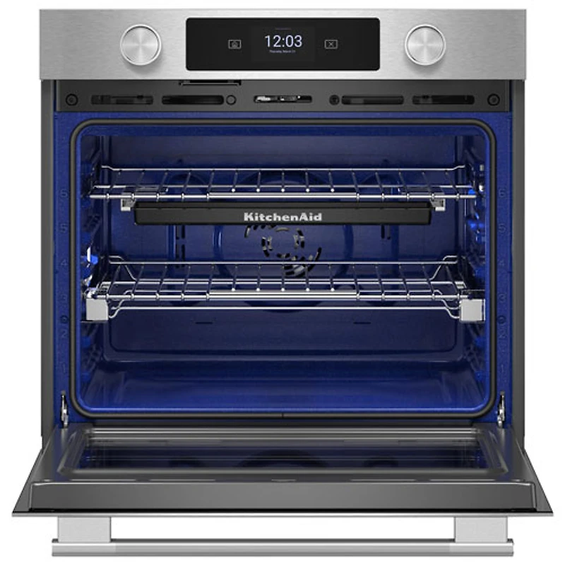 KitchenAid 26" 4.3 Cu. Ft. True Convection Electric Wall Oven (KOES727SPS) - PrintShield Stainless