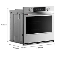 KitchenAid 26" 4.3 Cu. Ft. True Convection Electric Wall Oven (KOES727SPS) - PrintShield Stainless