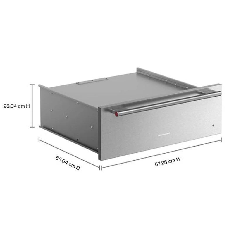 KitchenAid 27" 1.3 Cu. Ft. Electric Warming Drawer (KWES727SPS) - PrintShield Stainless