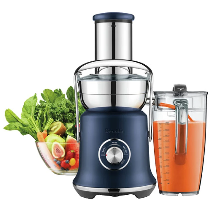 Remis à neuf (Bon état) - Centrifugeuse Juice Fountain Cold XL de Breville - Bleu Damas - Réusiné par Breville