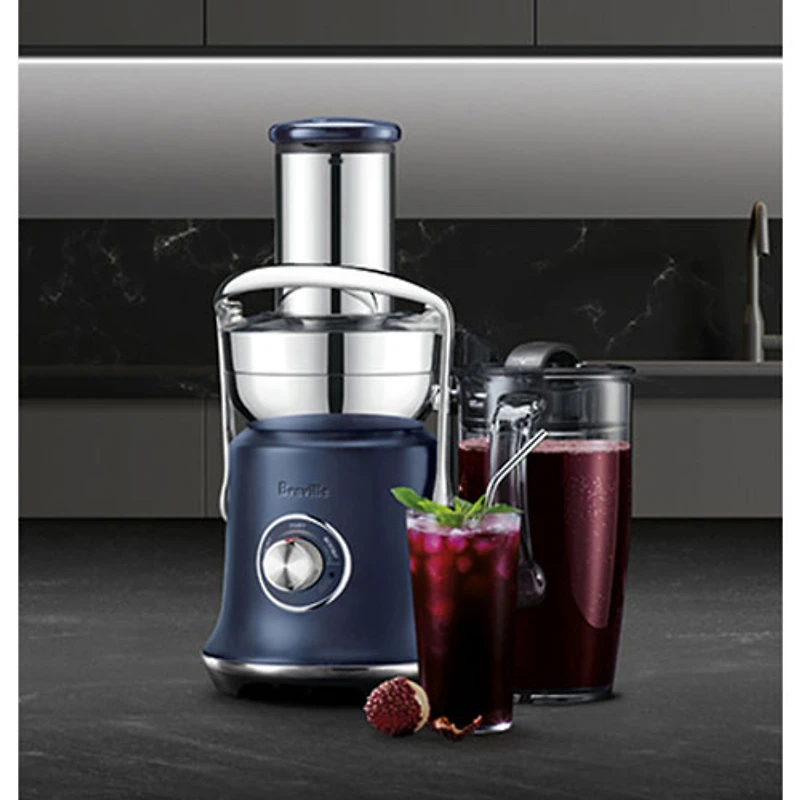 Remis à neuf (Bon état) - Centrifugeuse Juice Fountain Cold XL de Breville - Bleu Damas - Réusiné par Breville
