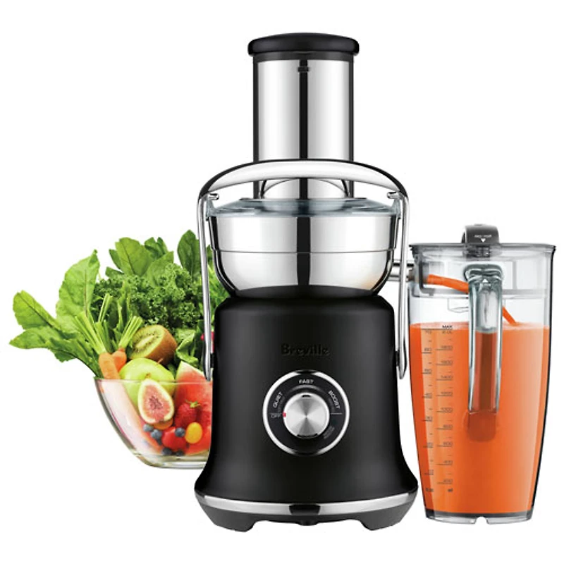 Remis à neuf (Bon état) - Centrifugeuse Juice Fountain Cold XL de Breville - Truffe noire - Réusiné par Breville