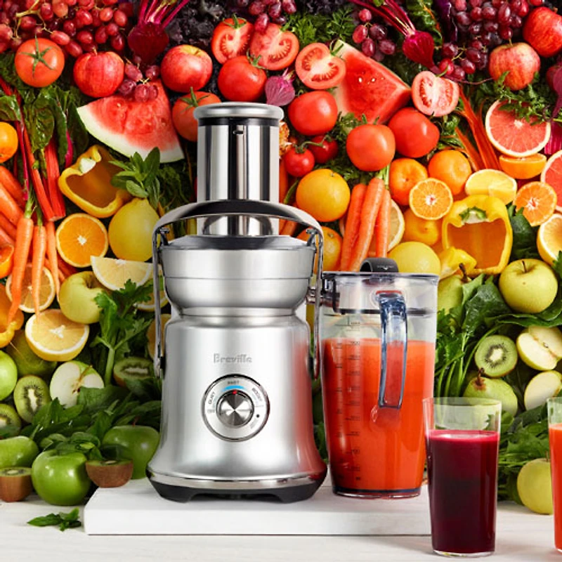 Remis à neuf (Bon état) - Centrifugeuse Juice Fountain Cold XL de Breville - Acier inoxydable brossé - Réusiné par Breville