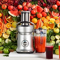 Remis à neuf (Bon état) - Centrifugeuse Juice Fountain Cold XL de Breville - Acier inoxydable brossé - Réusiné par Breville