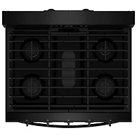 Whirlpool 30" 5.0 Cu. Ft. Free-Standing 5-Burner Self-Clean Gas Air Fry Range (WFGS5730SB) - Black