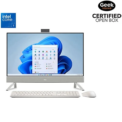 Boîte ouverte - Ordinateur tout-en-un à écran tactile de 27 po de Dell - Blanc (Core 7 150U d'Intel/RAM 32 Go/SSD 2 To/Windows 11)