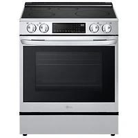 Open Box - LG 30" 6.3 Cu Ft True Convection Slide-In Smart Induction Air Fry Range (LSIL6334F) - Print Proof Stainless - Scratch & Dent