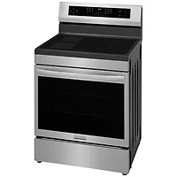 Cuisinière à induction autonome avec convection véritable et friture à l'air de 4 éléments 5,3 pi³ 30 po Gallery de Frigidaire (GCRI306CBF) - Acier inoxydable