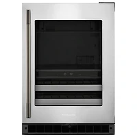 KitchenAid 4.89 Cu. Ft. Freestanding Bar Fridge (KUBR524SSB) - Black Cabinet/Stainless Doors