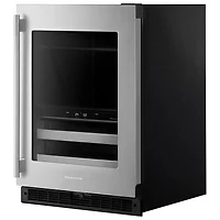 KitchenAid 4.89 Cu. Ft. Freestanding Bar Fridge (KUBR524SSB) - Black Cabinet/Stainless Doors
