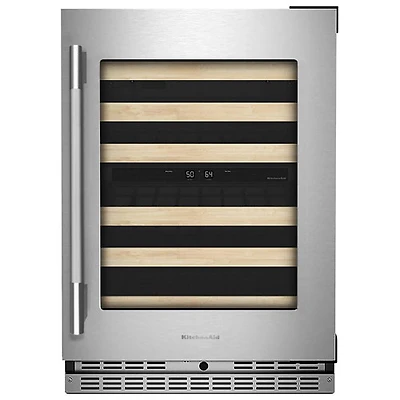 Kitchenaid 46-Bottle Freestanding Wine Cellar (KUWR524SPS) - PrintShield Stainless Finish