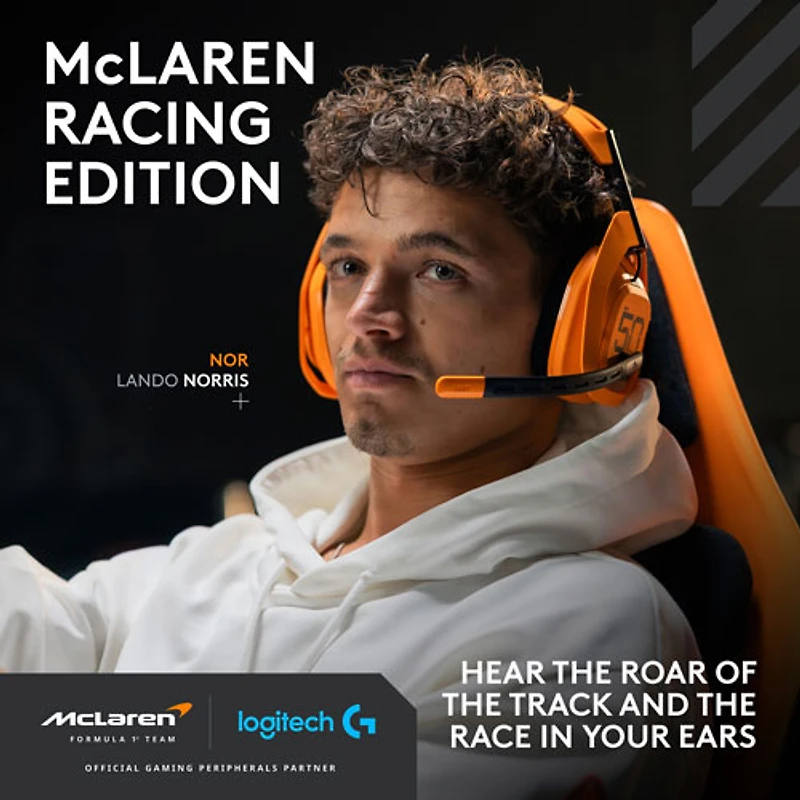 Logitech G A50X LIGHTSPEED McLaren Edition Wireless Gaming Headset with Base Station - Orange - Only at Best Buy
