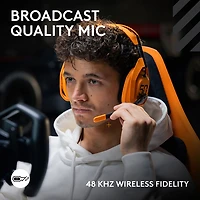 Logitech G A50X LIGHTSPEED McLaren Edition Wireless Gaming Headset with Base Station - Orange - Only at Best Buy