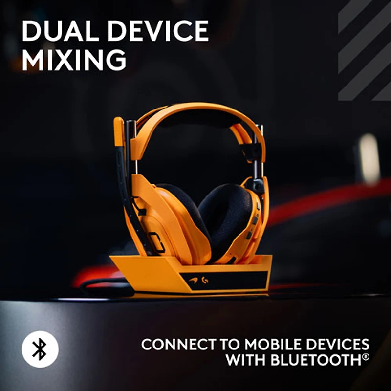 Logitech G A50X LIGHTSPEED McLaren Edition Wireless Gaming Headset with Base Station - Orange - Only at Best Buy