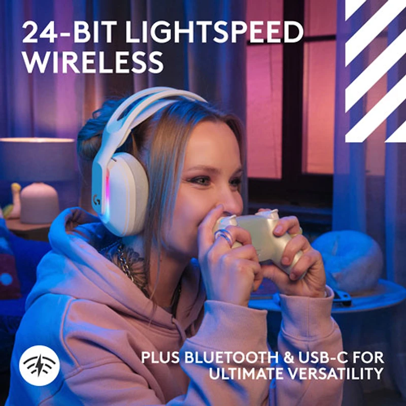Casque de jeu sans fil Astro A20 X LIGHTSPEED de Logitech pour Switch/PS5/Xbox - Blanc